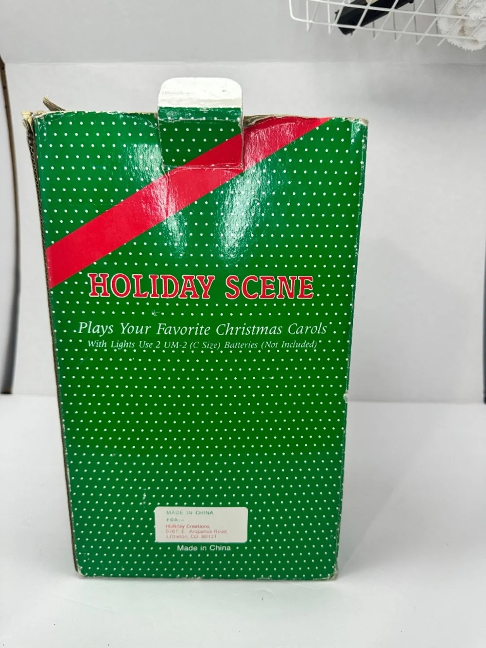 Vintage 1993 Holiday Creations Musical Santa Scene Light Up Noel Desk Figurine